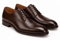 Dark Brown Polished Leather Derby Shoes | Holghan Ertouttin