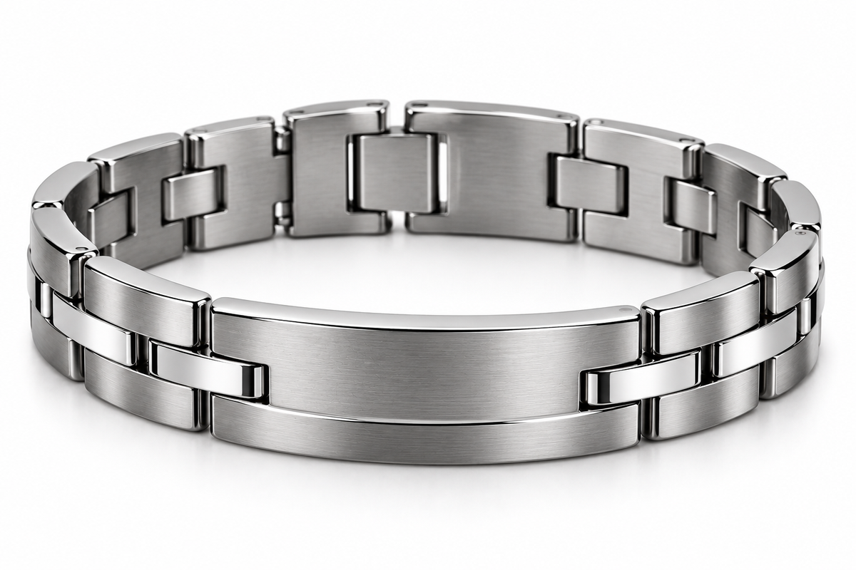 Brushed Stainless Steel Link Bracelet | Holghan Ertouttin