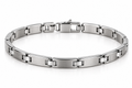 Slim Brushed Stainless Steel Link Bracelet | Holghan Ertouttin
