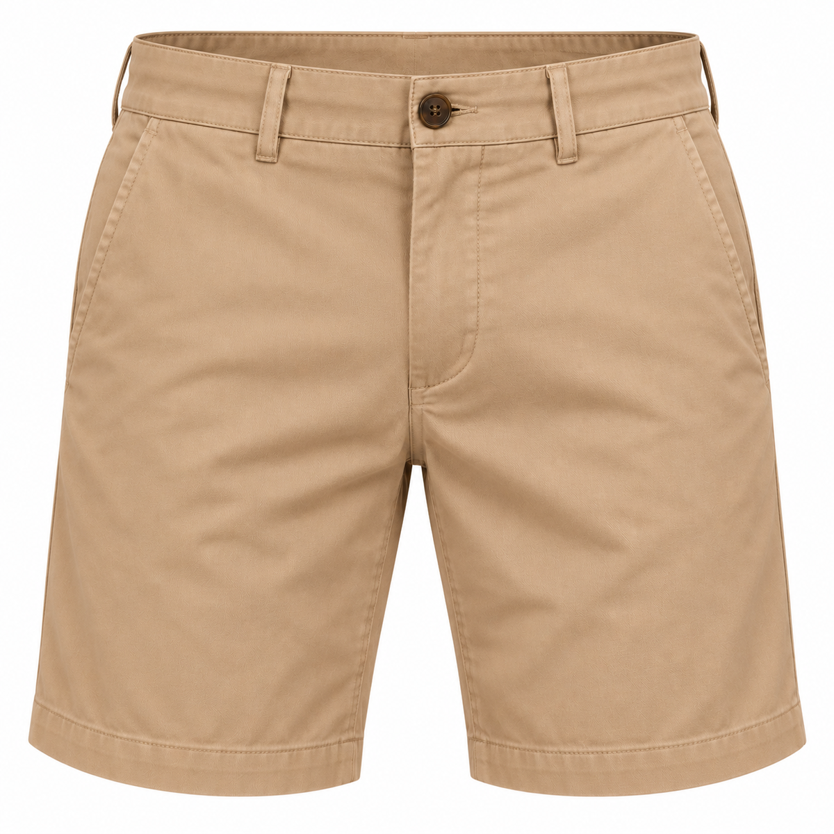 Tailored Light Brown Cotton Chino Shorts | Holghan Ertouttin